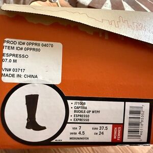 Merrill Captiva buckle-up waterproof boot espresso